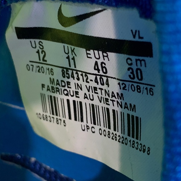 Nike Alpha Sensory Turf Men's Blue Football Shoes - Picture 5 of 7